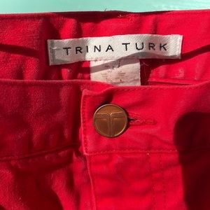 Trina Turk Brushed Red pants sz 4